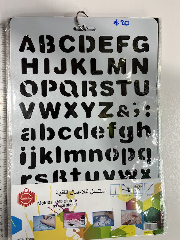 Stencil Alphabeth Bold 8.5x11"